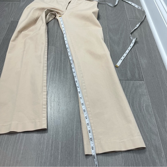 JOSEPH Sloe Straight Leg Pants Beige Cream Khaki Cotton Blend Trousers 36 4 - Picture 15 of 16
